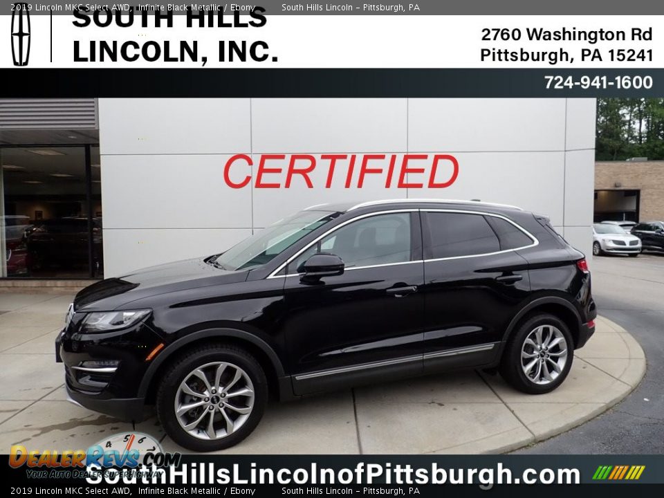 2019 Lincoln MKC Select AWD Infinite Black Metallic / Ebony Photo #1