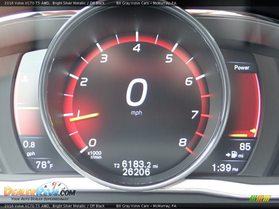 2016 Volvo XC70 T5 AWD Bright Silver Metallic / Off Black Photo #24