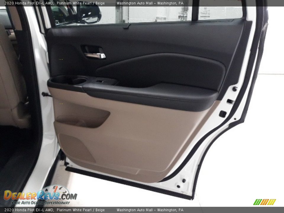 2020 Honda Pilot EX-L AWD Platinum White Pearl / Beige Photo #36