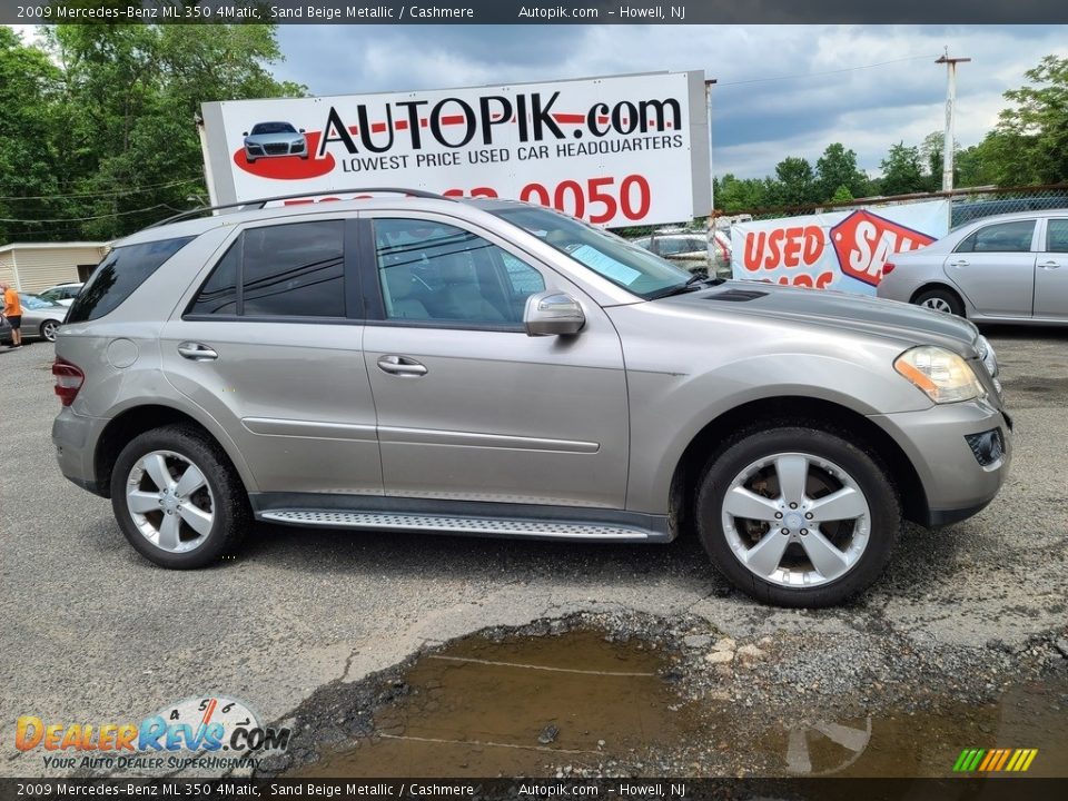 2009 Mercedes-Benz ML 350 4Matic Sand Beige Metallic / Cashmere Photo #2