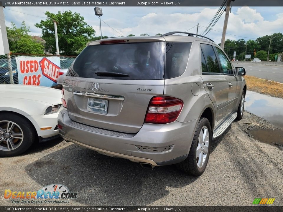 2009 Mercedes-Benz ML 350 4Matic Sand Beige Metallic / Cashmere Photo #4