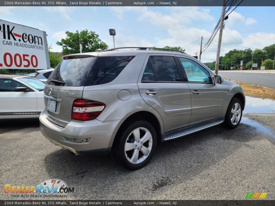 2009 Mercedes-Benz ML 350 4Matic Sand Beige Metallic / Cashmere Photo #6