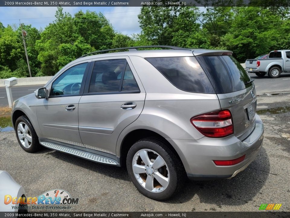 2009 Mercedes-Benz ML 350 4Matic Sand Beige Metallic / Cashmere Photo #8