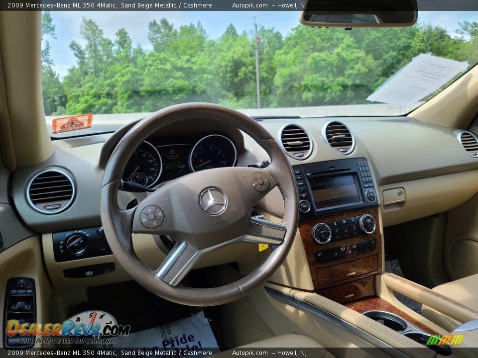 2009 Mercedes-Benz ML 350 4Matic Sand Beige Metallic / Cashmere Photo #11