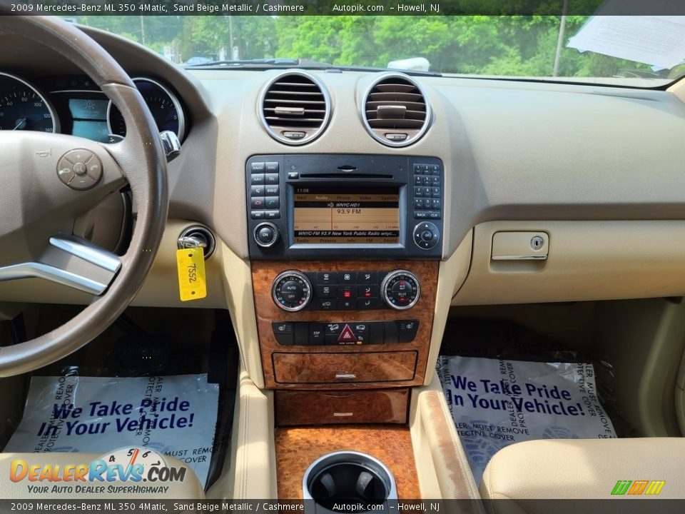 2009 Mercedes-Benz ML 350 4Matic Sand Beige Metallic / Cashmere Photo #13