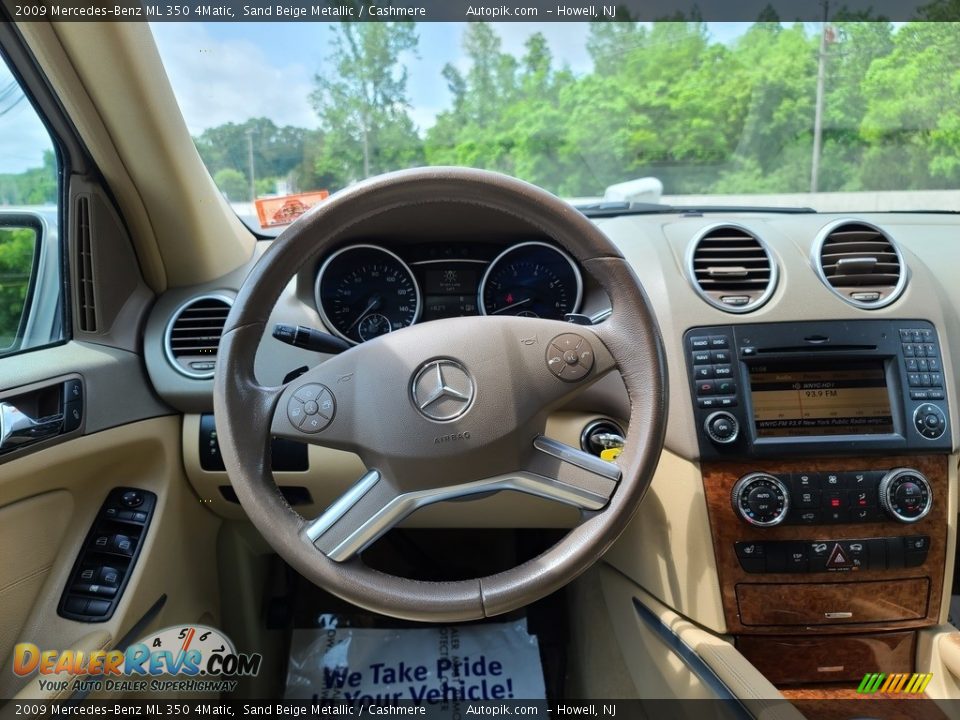 2009 Mercedes-Benz ML 350 4Matic Sand Beige Metallic / Cashmere Photo #14