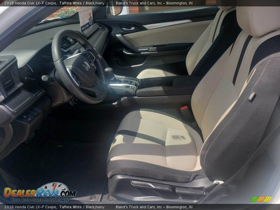 2018 Honda Civic LX-P Coupe Taffeta White / Black/Ivory Photo #6