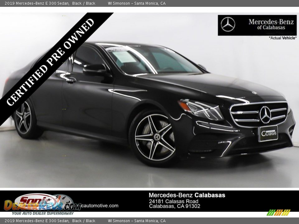 2019 Mercedes-Benz E 300 Sedan Black / Black Photo #1