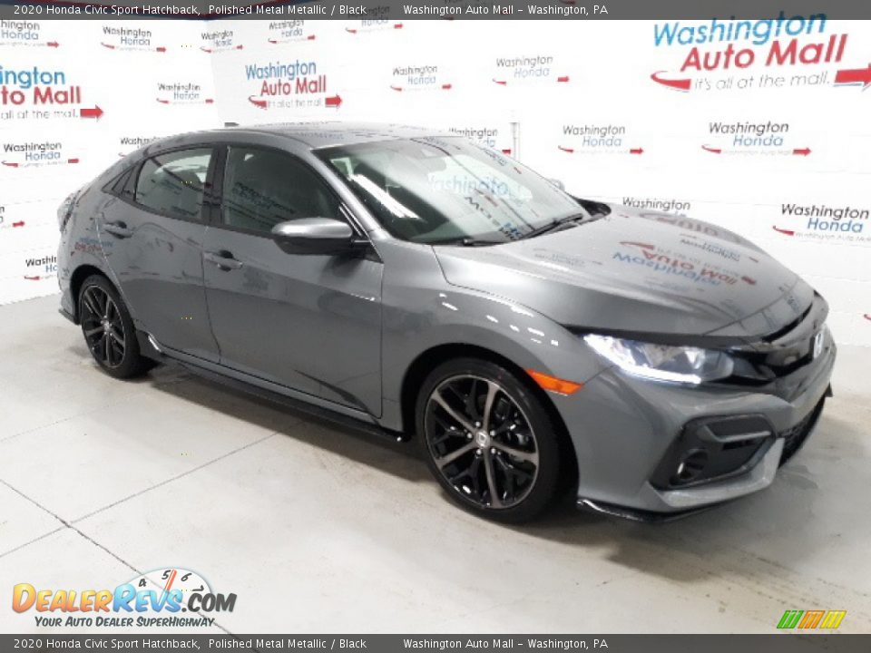 2020 Honda Civic Sport Hatchback Polished Metal Metallic / Black Photo #2