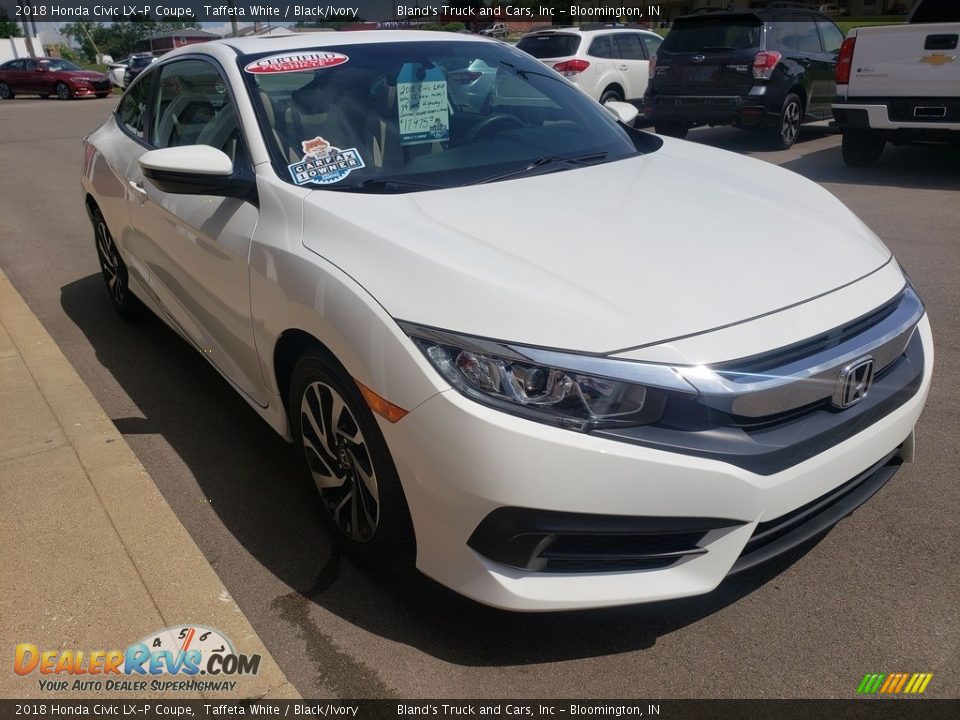 2018 Honda Civic LX-P Coupe Taffeta White / Black/Ivory Photo #34