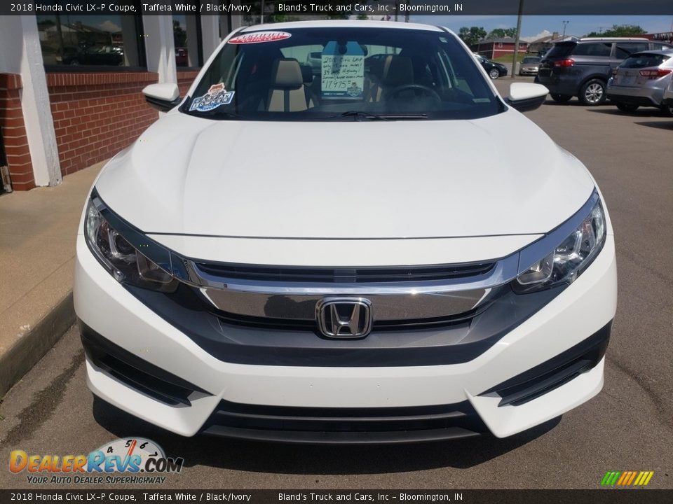 2018 Honda Civic LX-P Coupe Taffeta White / Black/Ivory Photo #35