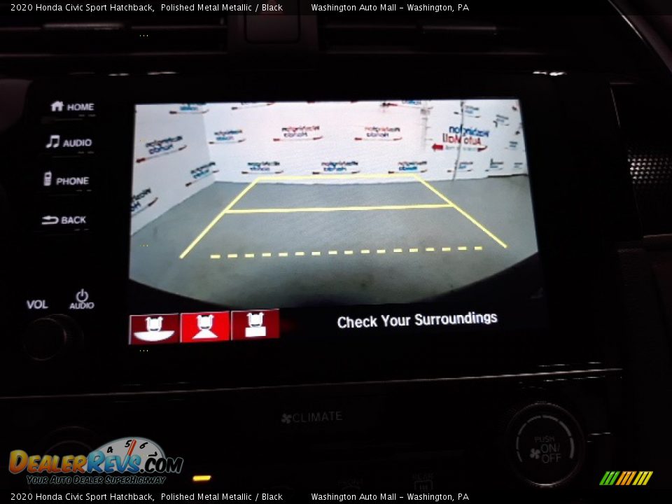 2020 Honda Civic Sport Hatchback Polished Metal Metallic / Black Photo #35