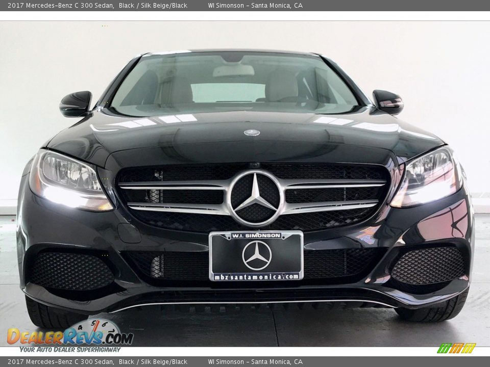 2017 Mercedes-Benz C 300 Sedan Black / Silk Beige/Black Photo #2