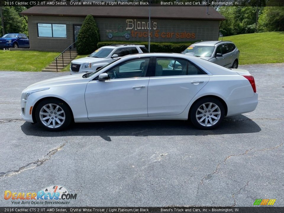 2016 Cadillac CTS 2.0T AWD Sedan Crystal White Tricoat / Light Platinum/Jet Black Photo #1