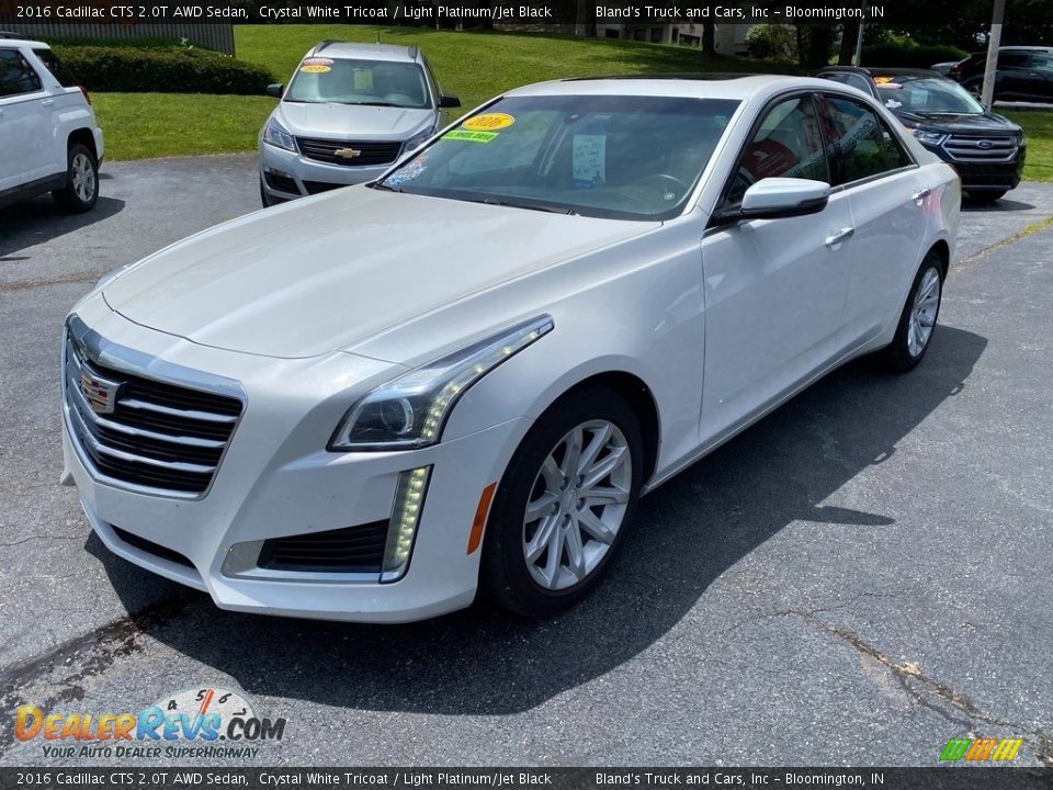 2016 Cadillac CTS 2.0T AWD Sedan Crystal White Tricoat / Light Platinum/Jet Black Photo #2