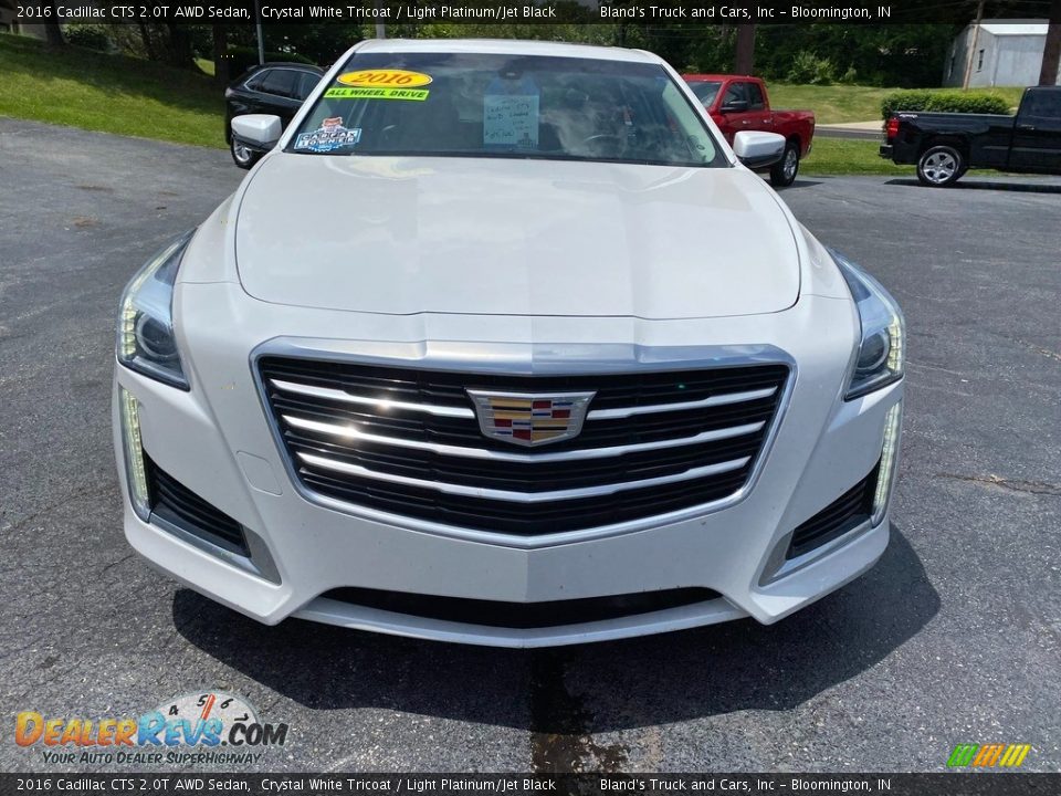 2016 Cadillac CTS 2.0T AWD Sedan Crystal White Tricoat / Light Platinum/Jet Black Photo #3