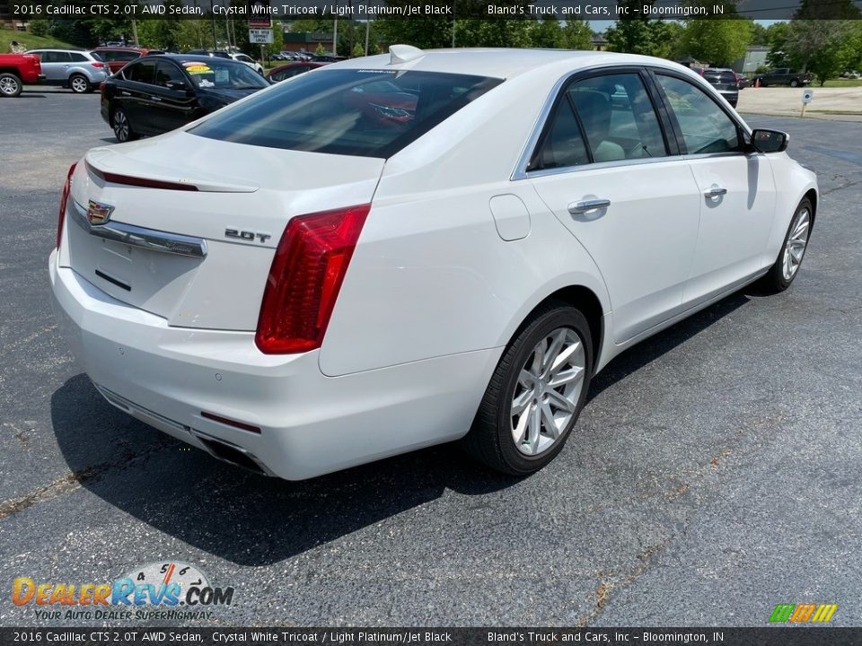 2016 Cadillac CTS 2.0T AWD Sedan Crystal White Tricoat / Light Platinum/Jet Black Photo #6