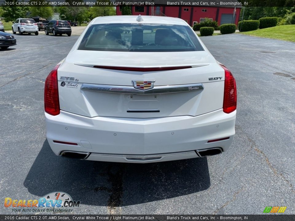 2016 Cadillac CTS 2.0T AWD Sedan Crystal White Tricoat / Light Platinum/Jet Black Photo #7