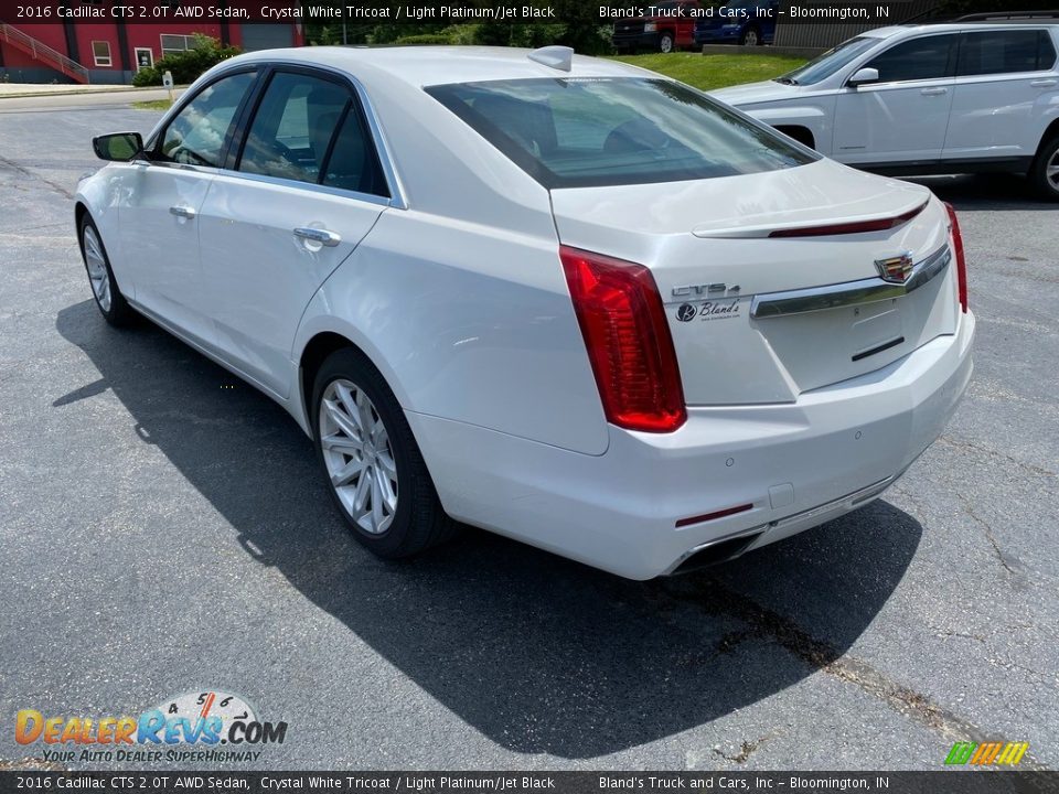 2016 Cadillac CTS 2.0T AWD Sedan Crystal White Tricoat / Light Platinum/Jet Black Photo #8