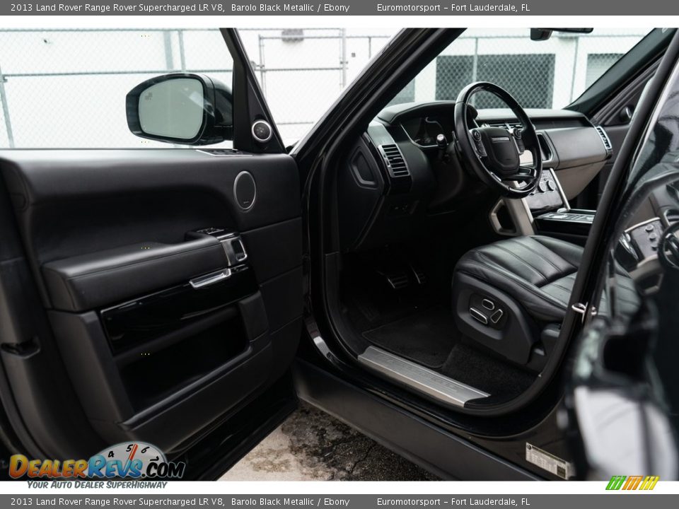 2013 Land Rover Range Rover Supercharged LR V8 Barolo Black Metallic / Ebony Photo #9