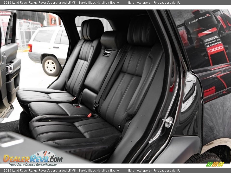 Rear Seat of 2013 Land Rover Range Rover Supercharged LR V8 Photo #16