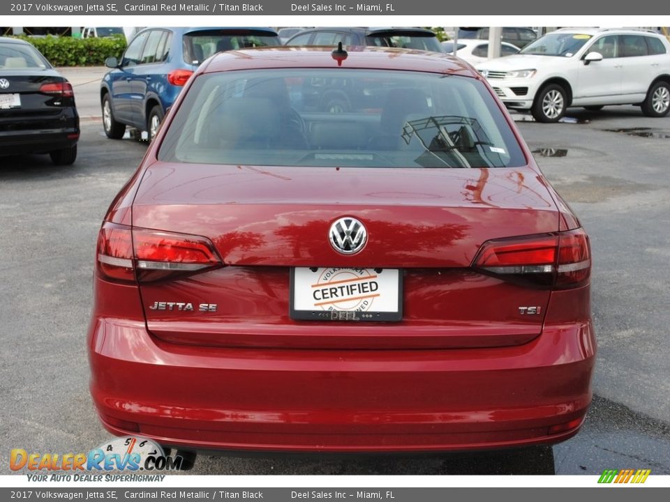 2017 Volkswagen Jetta SE Cardinal Red Metallic / Titan Black Photo #8