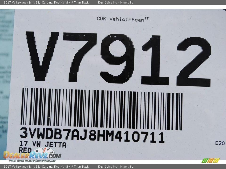 2017 Volkswagen Jetta SE Cardinal Red Metallic / Titan Black Photo #20