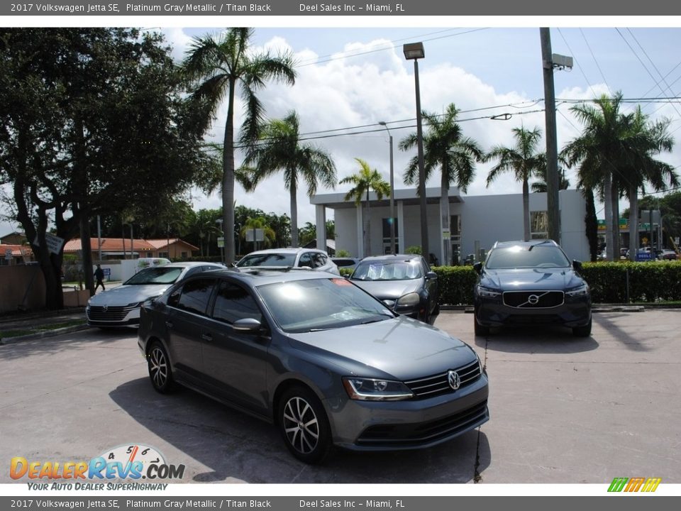 2017 Volkswagen Jetta SE Platinum Gray Metallic / Titan Black Photo #1
