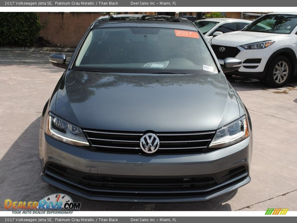 2017 Volkswagen Jetta SE Platinum Gray Metallic / Titan Black Photo #3