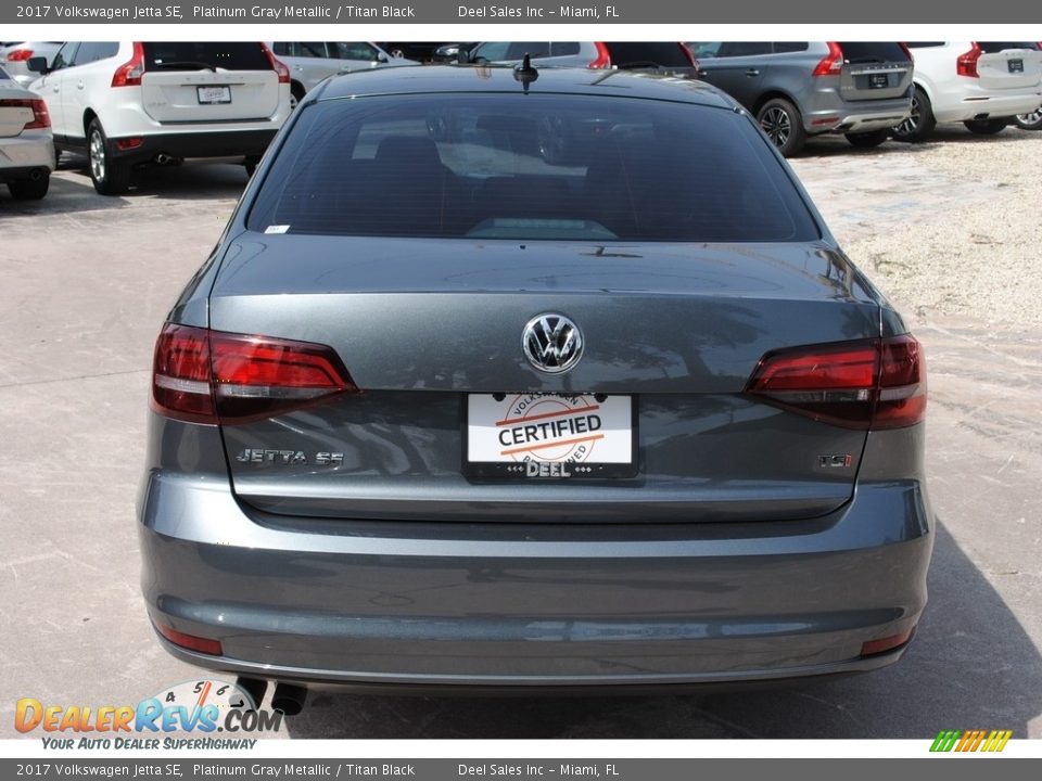 2017 Volkswagen Jetta SE Platinum Gray Metallic / Titan Black Photo #8