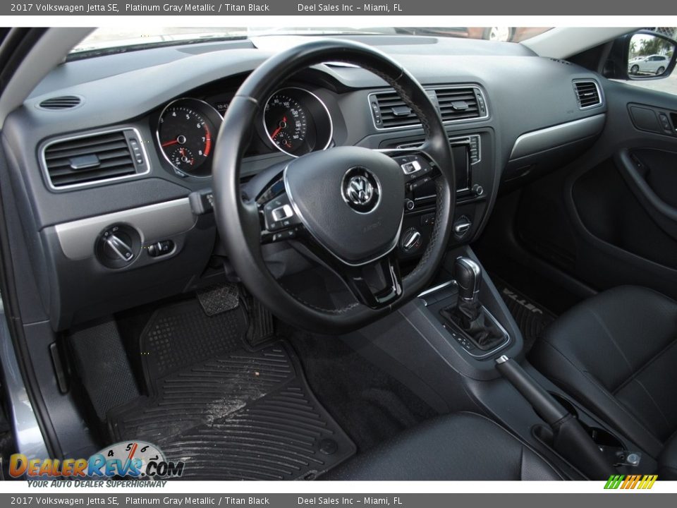 2017 Volkswagen Jetta SE Platinum Gray Metallic / Titan Black Photo #16