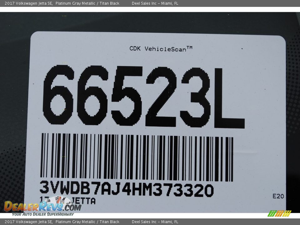 2017 Volkswagen Jetta SE Platinum Gray Metallic / Titan Black Photo #20