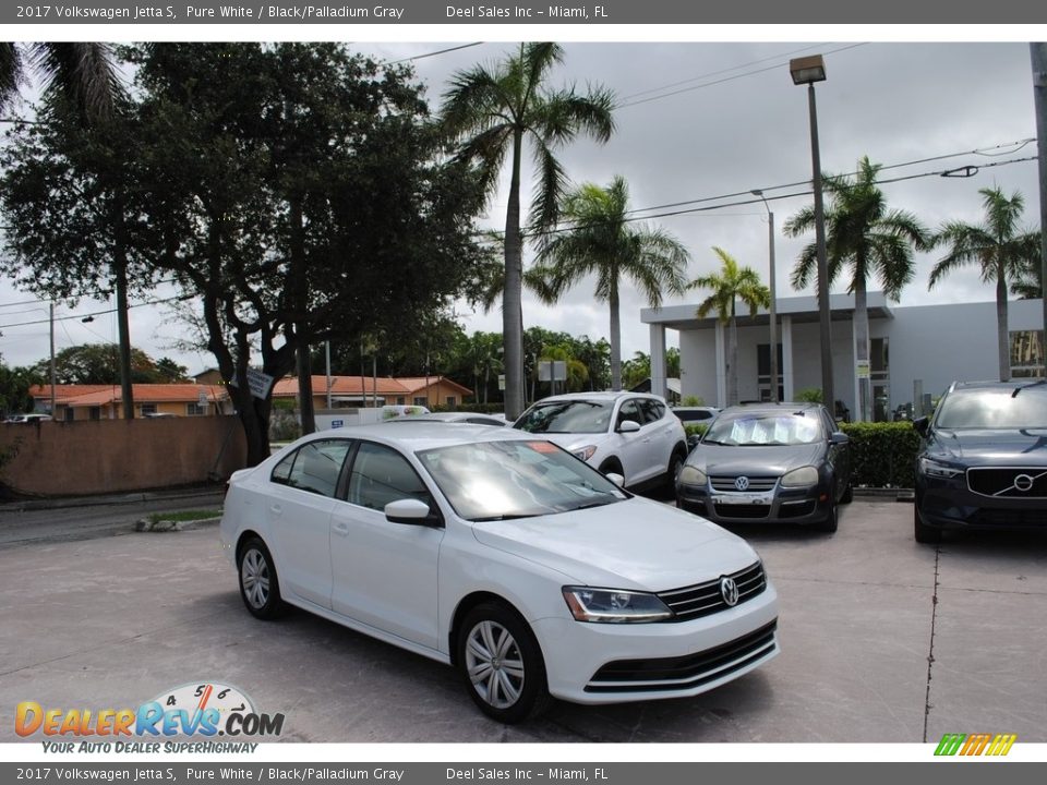 2017 Volkswagen Jetta S Pure White / Black/Palladium Gray Photo #1