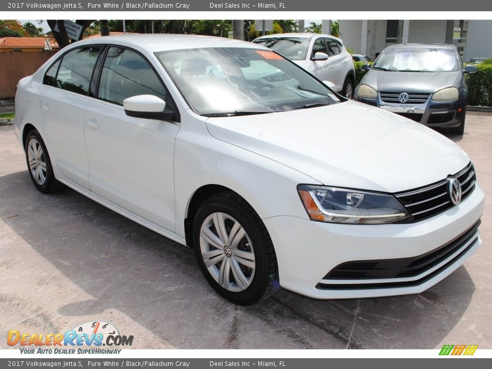 2017 Volkswagen Jetta S Pure White / Black/Palladium Gray Photo #2