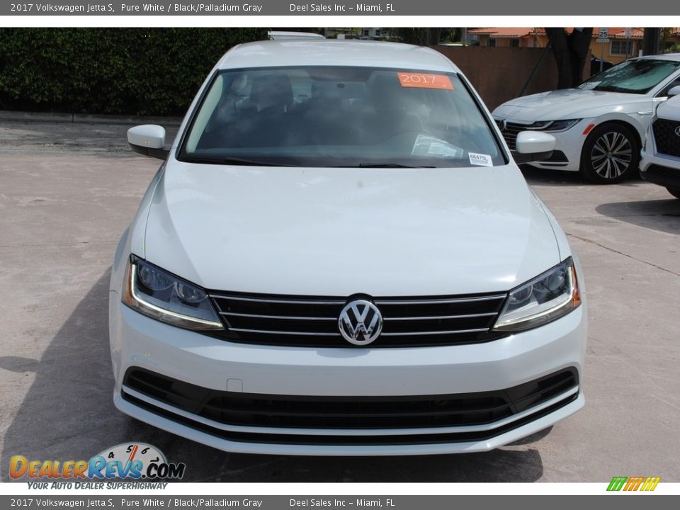 2017 Volkswagen Jetta S Pure White / Black/Palladium Gray Photo #3