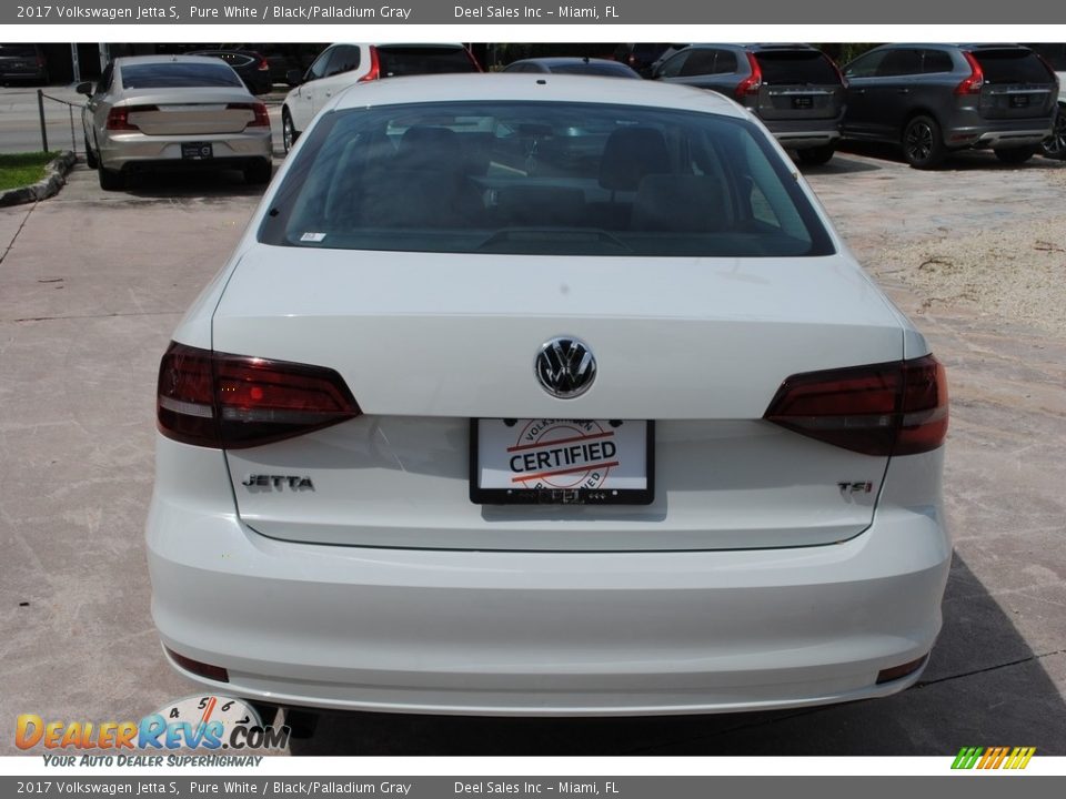 2017 Volkswagen Jetta S Pure White / Black/Palladium Gray Photo #8