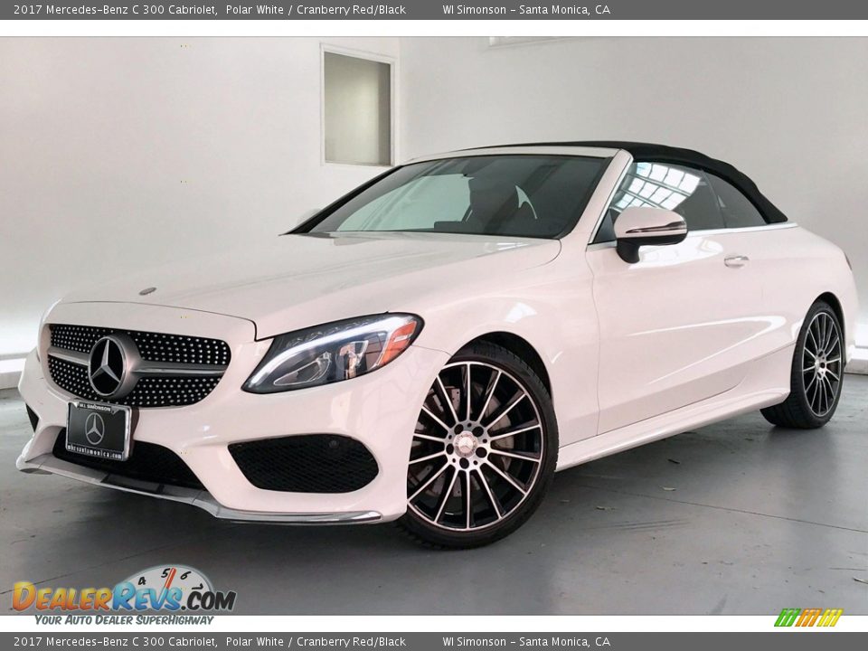 2017 Mercedes-Benz C 300 Cabriolet Polar White / Cranberry Red/Black Photo #12