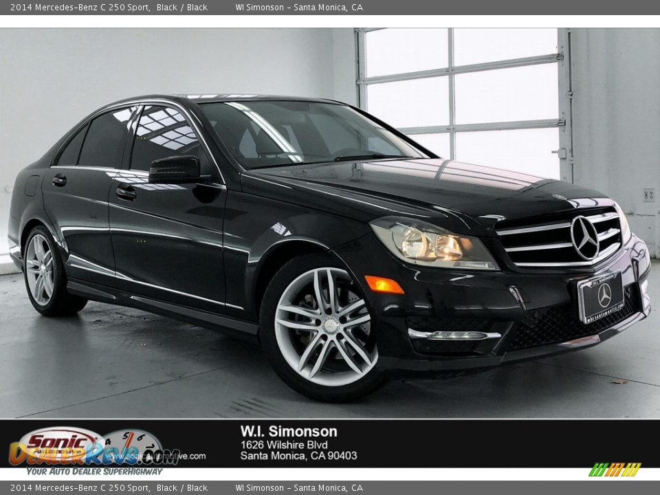 2014 Mercedes-Benz C 250 Sport Black / Black Photo #1