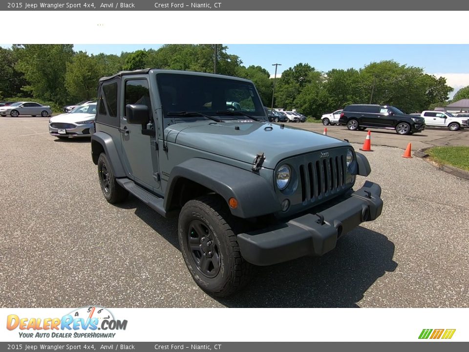 2015 Jeep Wrangler Sport 4x4 Anvil / Black Photo #1
