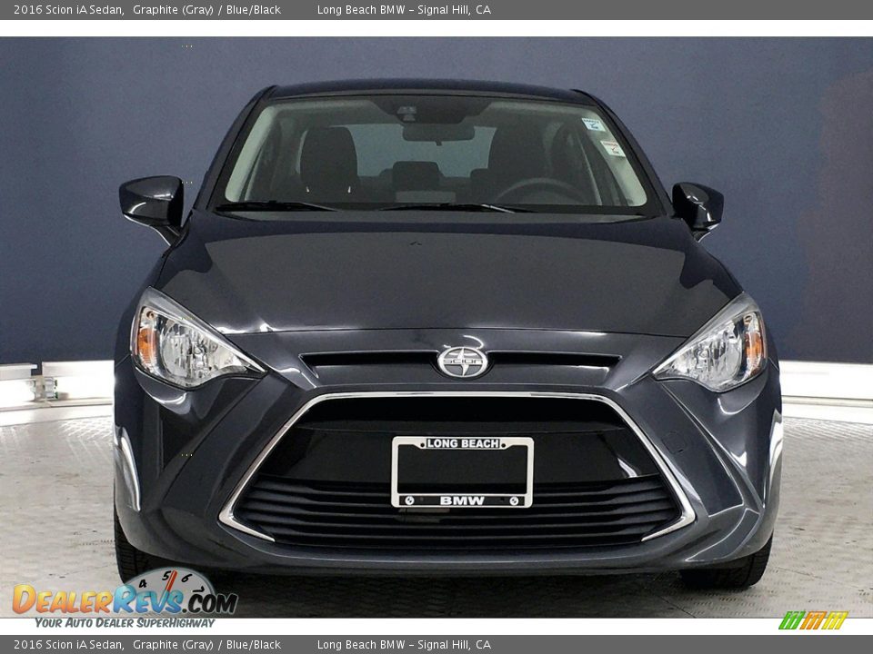 2016 Scion iA Sedan Graphite (Gray) / Blue/Black Photo #2