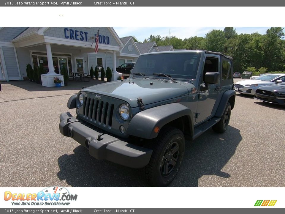 2015 Jeep Wrangler Sport 4x4 Anvil / Black Photo #3