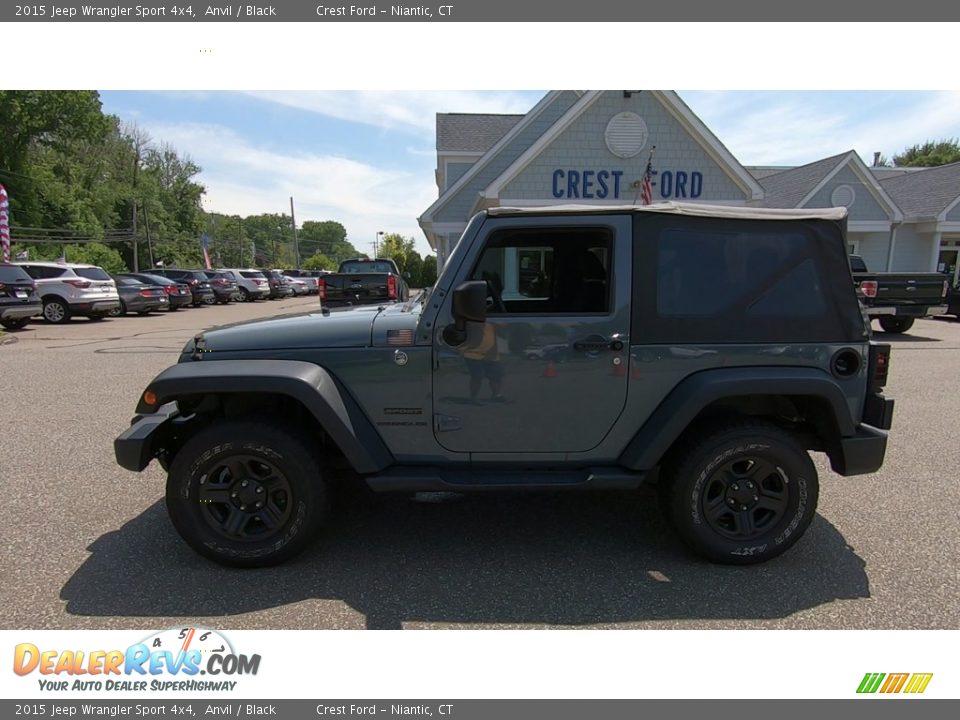 2015 Jeep Wrangler Sport 4x4 Anvil / Black Photo #4