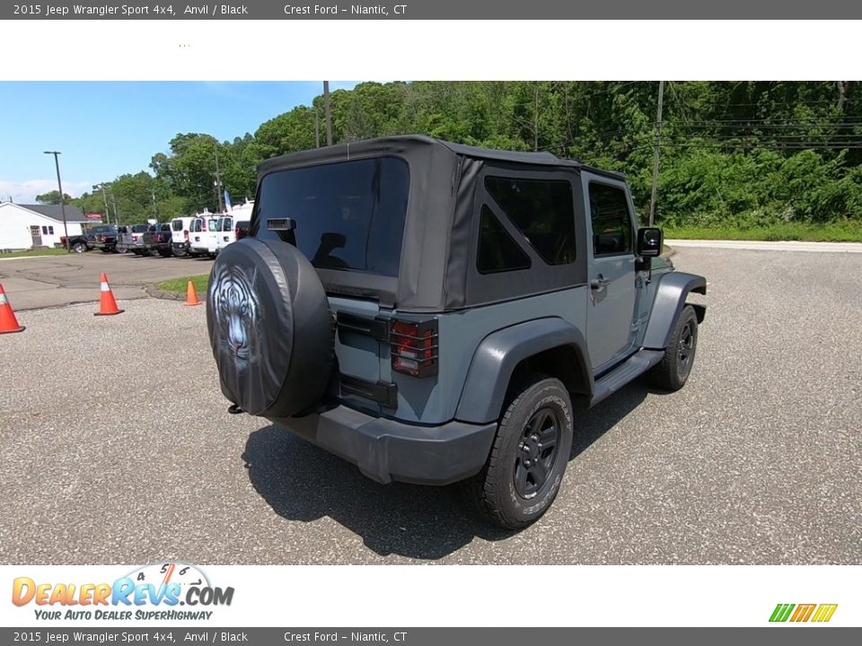 2015 Jeep Wrangler Sport 4x4 Anvil / Black Photo #7