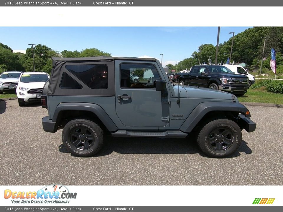 2015 Jeep Wrangler Sport 4x4 Anvil / Black Photo #8