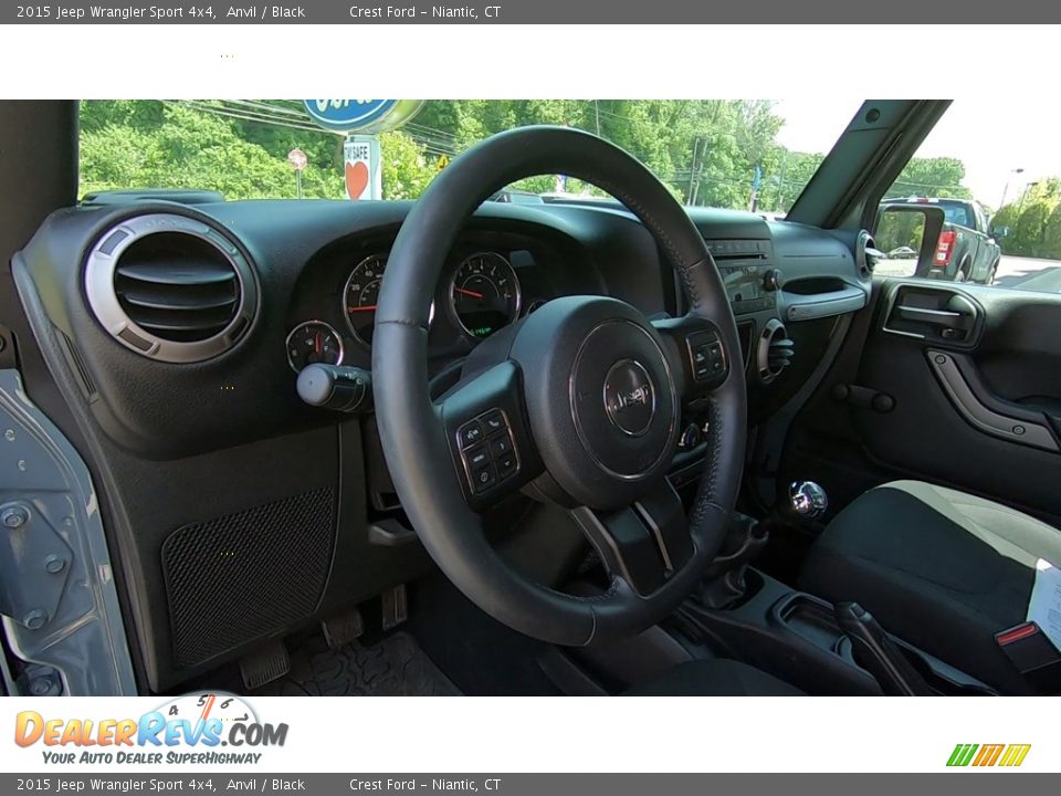 2015 Jeep Wrangler Sport 4x4 Anvil / Black Photo #9