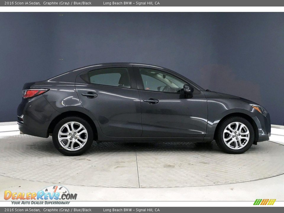 2016 Scion iA Sedan Graphite (Gray) / Blue/Black Photo #14