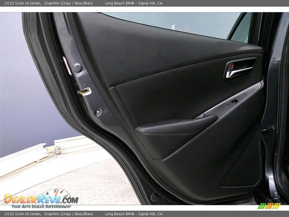 2016 Scion iA Sedan Graphite (Gray) / Blue/Black Photo #25