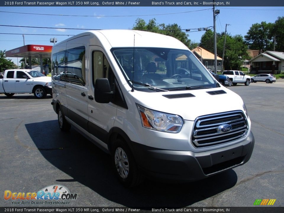 2018 Ford Transit Passenger Wagon XLT 350 MR Long Oxford White / Pewter Photo #5