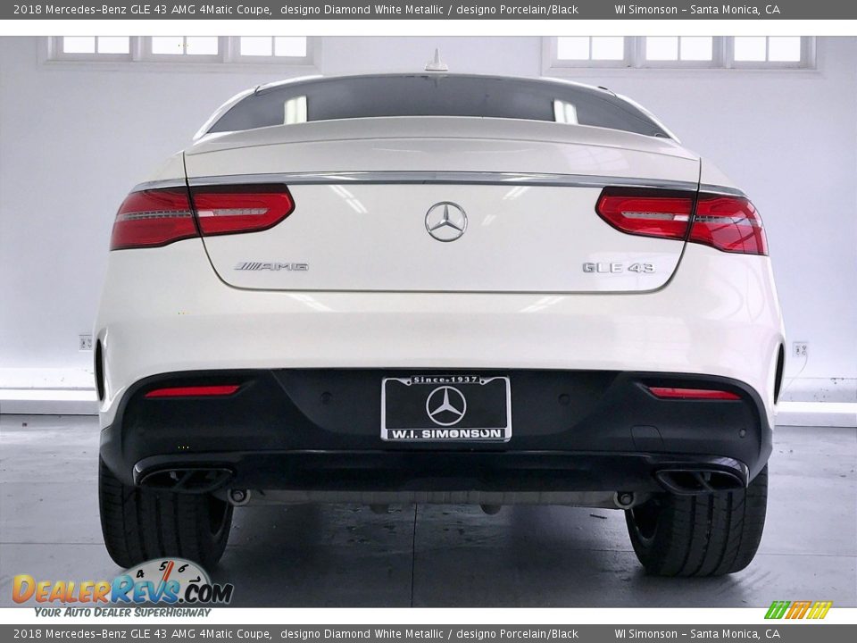 2018 Mercedes-Benz GLE 43 AMG 4Matic Coupe designo Diamond White Metallic / designo Porcelain/Black Photo #3