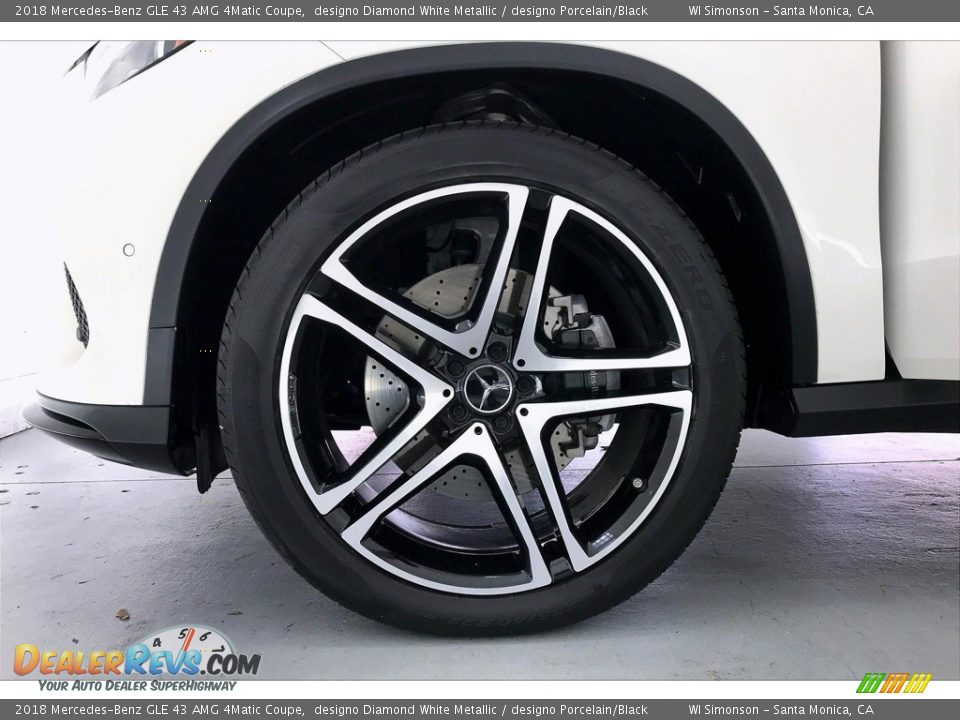2018 Mercedes-Benz GLE 43 AMG 4Matic Coupe designo Diamond White Metallic / designo Porcelain/Black Photo #8